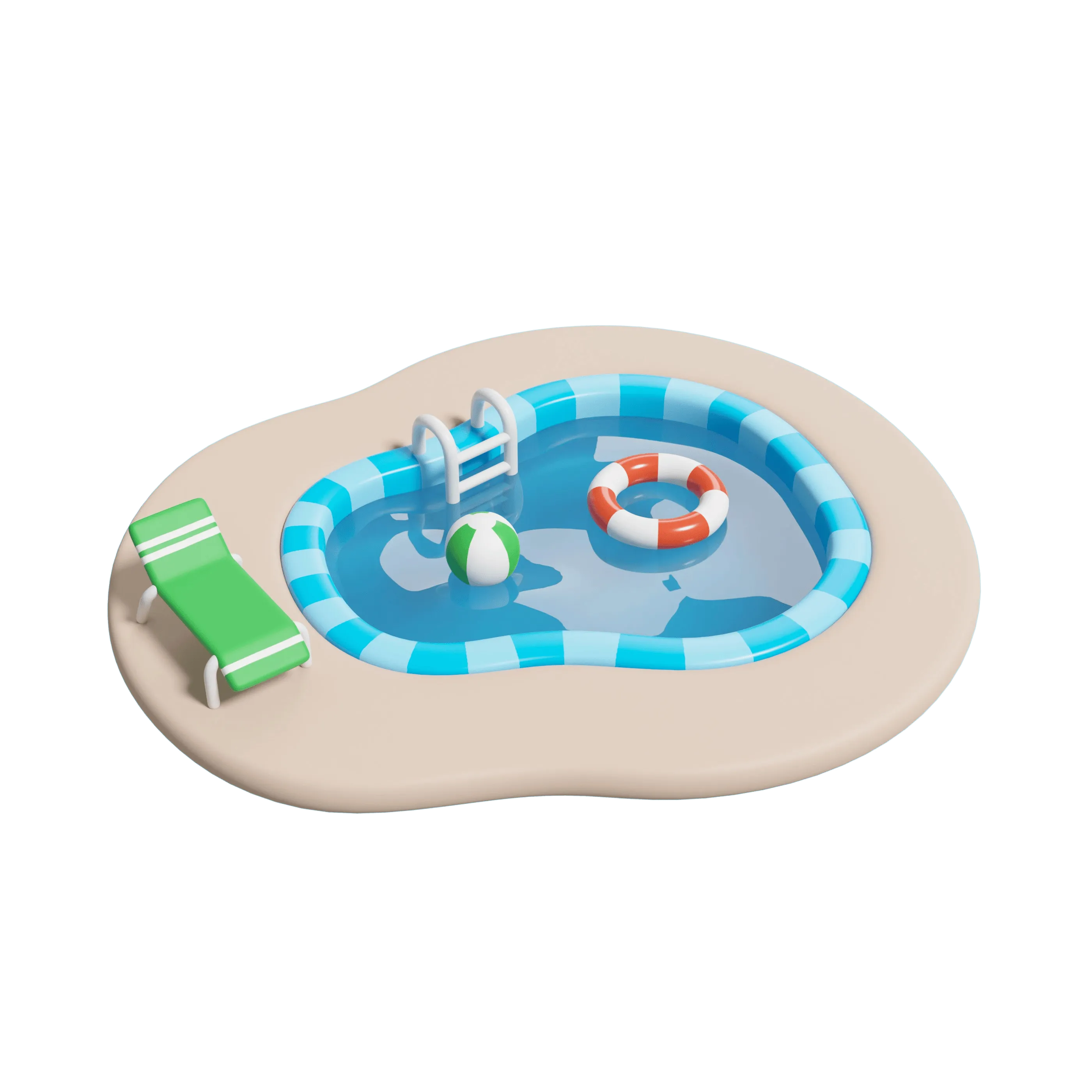 Beautiful fiberglass pool in a Bradenton, Florida backyard