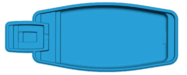 An aerial view of the majestic Olympus fiberglass pool.